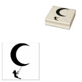 Auf dem Mond schwingen Gummistempel (Stempel)