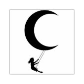 Auf dem Mond schwingen Gummistempel (Prägung)
