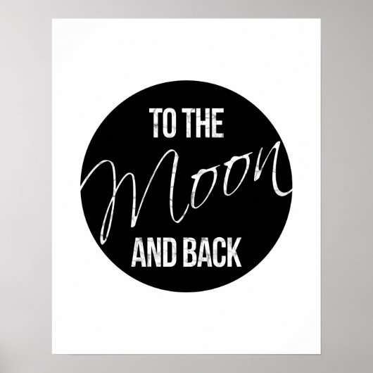 Auf dem Mond und zurück Zitat Liebe Poster (Vorne)