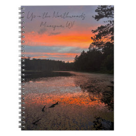 Auf dem Northwoods Lake Foto Notebook Notizblock