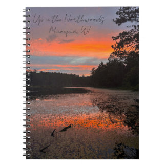 Auf dem Northwoods Lake Foto Notebook Notizblock