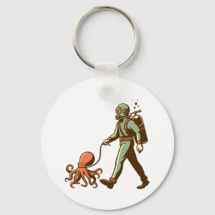 Auf dem Oktopus laufen Schlüsselanhänger