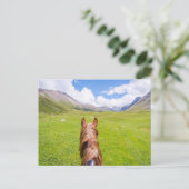 Auf dem Pferd zurück Postkarte (Stehend Vorderseite)