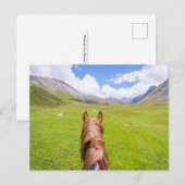Auf dem Pferd zurück Postkarte (Vorne/Hinten)