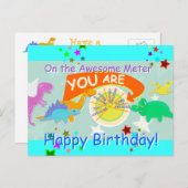 Auf dem Phantastischen Meter Sie Cartoon Dinosaur  Postkarte (Vorne/Hinten)