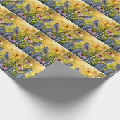 auf dem Picketzaun gehaltene Sparrow Geschenkpapier (Ecke)