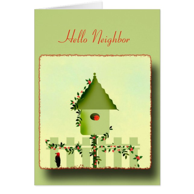 Auf dem Pickzaun Grußkarte (Vorne)