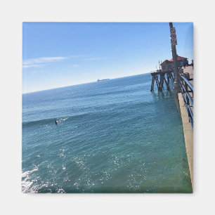 Auf dem Pier, Huntington Beach, Kalifornien Magnet