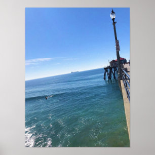 Auf dem Pier, Huntington Beach, Kalifornien Poster