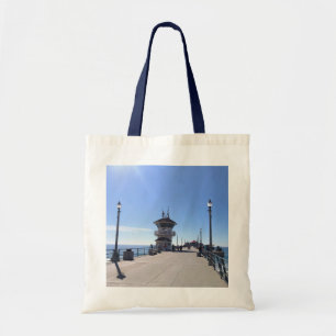 Auf dem Pier, Huntington Beach, Kalifornien Tragetasche