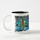 Auf dem Rand der Wüste - Caver in einem Zweifarbige Tasse (Links)