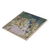 Auf dem Rasen Illustration für "Partys Galantes" Fliese (Seite)