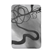 Auf dem Raster: Abstrakt grau, schwarz und weiß Badematte (Vorderseite Vertikal)