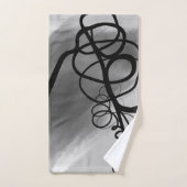 Auf dem Raster: Abstrakt grau, schwarz und weiß Badhandtuch Set (Handtuch)