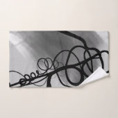 Auf dem Raster: Abstrakt grau, schwarz und weiß Badhandtuch Set (Handtuch)