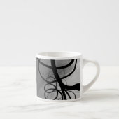 Auf dem Raster: Abstrakt grau, schwarz und weiß Espressotasse (Rechts)