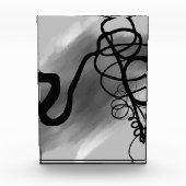 Auf dem Raster: Abstrakt grau, schwarz und weiß Fotoblock (Vorderseite)