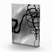 Auf dem Raster: Abstrakt grau, schwarz und weiß Fotoblock (Rechts)