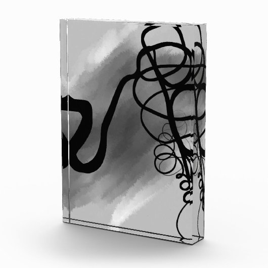 Auf dem Raster: Abstrakt grau, schwarz und weiß Fotoblock (Rechts)