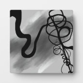 Auf dem Raster: Abstrakt grau, schwarz und weiß Fotoplatte (Vorderseite)