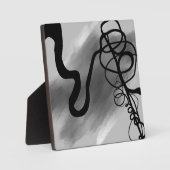 Auf dem Raster: Abstrakt grau, schwarz und weiß Fotoplatte (Vorderseite)