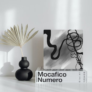 Auf dem Raster: Abstrakt grau, schwarz und weiß Fotoplatte