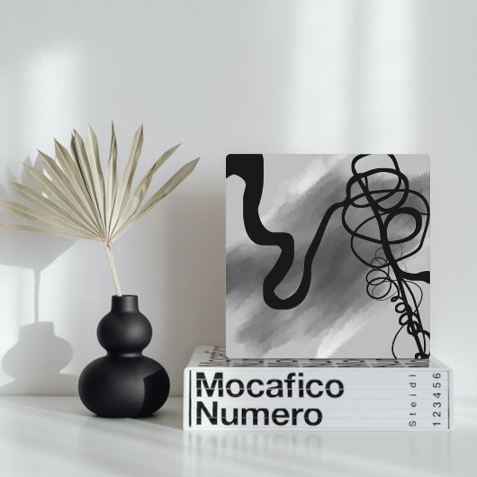 Auf dem Raster: Abstrakt grau, schwarz und weiß Fotoplatte