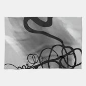 Auf dem Raster: Abstrakt grau, schwarz und weiß Geschirrtuch (Horizontal)