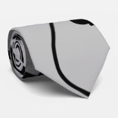 Auf dem Raster: Abstrakt grau, schwarz und weiß Krawatte (Gerollt)