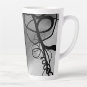 Auf dem Raster: Abstrakt grau, schwarz und weiß Milchtasse (Rechts)