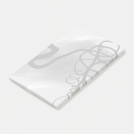 Auf dem Raster: Abstrakt grau, schwarz und weiß Post-it Klebezettel (angewinkelt)