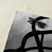 Auf dem Raster: Abstrakt grau, schwarz und weiß Strandtuch (Beispiel)