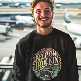 Auf dem Retro-60er von Truckin Personalisiert beha Sweatshirt