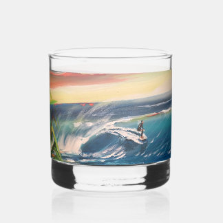 Auf dem Rocks Glass - Surfen Sie die Welle! Spirit Whiskyglas