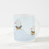 Auf dem Rollsee Drei Britische Schiffe auf Kreuzfa Mattglastasse (VorderseiteRechts)