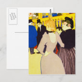 Auf dem Rouge von Toulouse-Lautrec Postkarte (Vorne/Hinten)