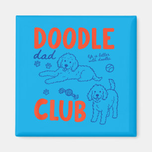 Auf dem Rücken Doodle Dad Club Hund Papa Golden Do Magnet