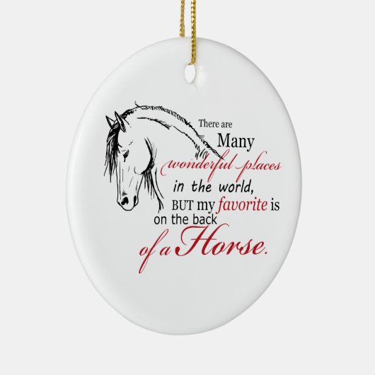 Auf dem Rücken eines Pferdes Keramikornament (Rechts)