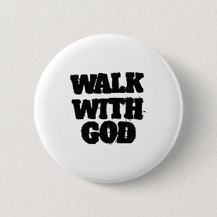 Auf dem Rückweg mit Jesus Gott Christliche Männer Button