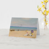 Auf dem Sand | Sir John Lavery Karte (Gelbe Blume)