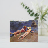 Auf dem Sand, Strand von Valencia - Joaquín Soroll Postkarte (Stehend Vorderseite)