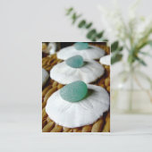 Auf dem Sandglas Aquamarin Postkarte (Stehend Vorderseite)