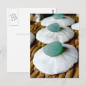 Auf dem Sandglas Aquamarin Postkarte (Vorne/Hinten)