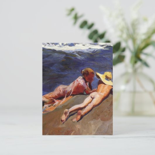 Auf dem Sandstrand von Valencia - Joaquín Sorolla Postkarte (Stehend Vorderseite)