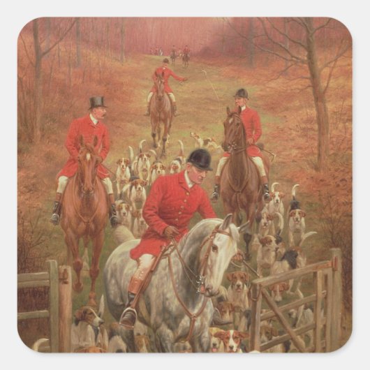 Auf dem Scent, 1906 Quadratischer Aufkleber (Vorderseite)