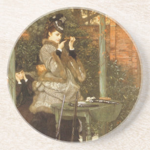 Auf dem Schießstand von James Tissot, Vintage Art Untersetzer