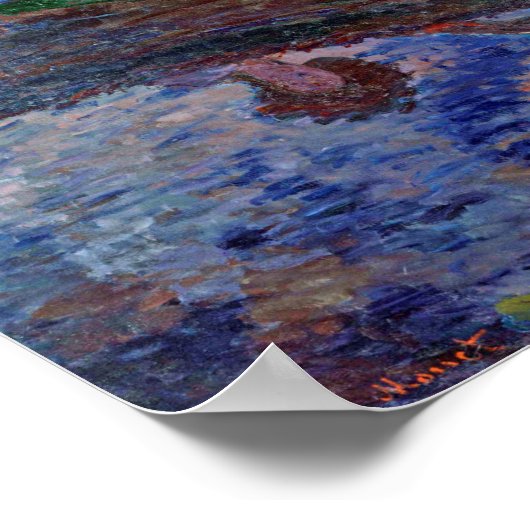 Auf dem Schiff, Monet Poster (Ecke)