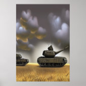 Auf dem Schlachtfeld | AI Art Poster (Vorne)