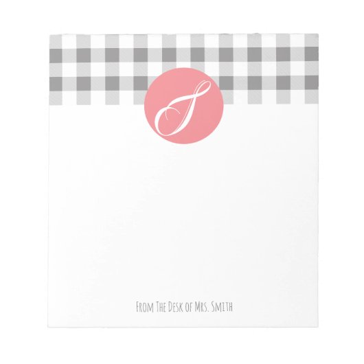 Auf dem Schreibtisch des Personalisierten Lehrers Notizblock (Vorderseite)