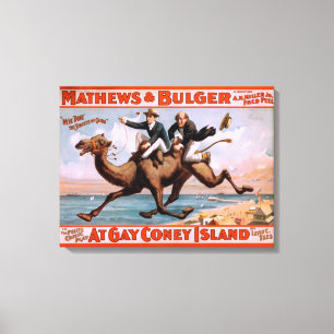 "Auf dem schwulen Coney Island" Musical Comedy Pos Leinwanddruck